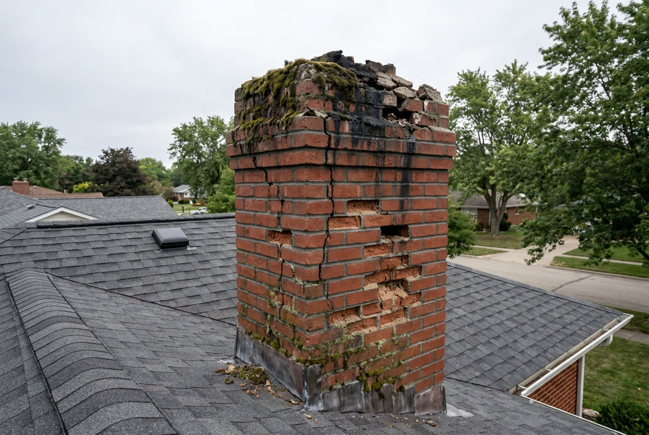 Full masonry restoration — Cleveland West Side — BEFORE